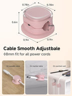 Magnetic Cable Clips, Adjustable Cord Holder Management, Adhesive Wire Keeper Organizer for Home Office Desk Phone PC Car Wall Desktop Nightstand Appliance (9-PCS Purple)