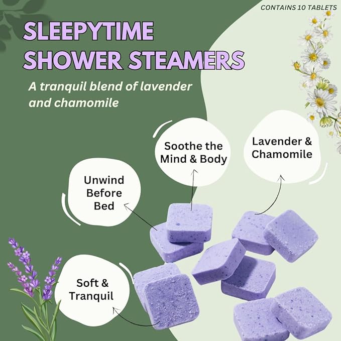 Sleepytime Lavender Shower Steamers Aromatherapy 10 Pack - Image 2