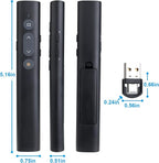 Presentation Clicker Presentation Remotes, Type C/USB A 2 in 1 Pointer, Remote PowerPoint Clicker,USB/Type-C for Computer Slide Advancer, Volume Control/Hyperlink/Switch Windows(Battery Included)