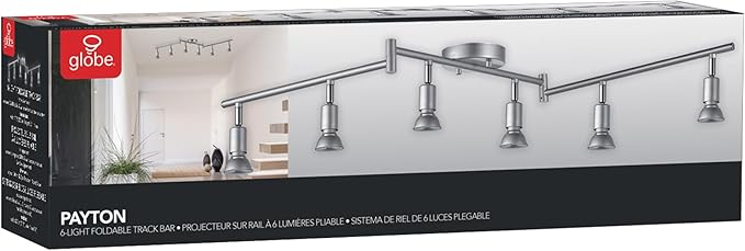 Globe Electric 59351 Payton 6-Light Foldable Track Lighting, Matte Silver - Image 14