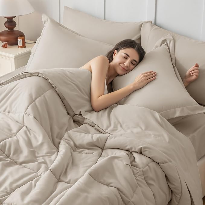 JOLLYVOGUE California King Comforter Set, Ultra-Soft Bed in a Bag Cal King Size - Image 7
