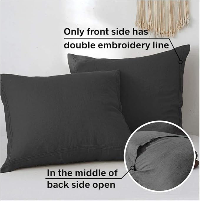 Simple&Opulence 100% French Linen Euro Shams - Image 2