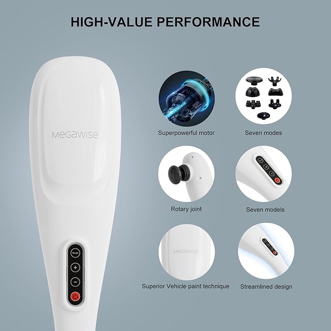 MEGAWISE Handheld Back Massager | Deep Tissue Percussion Relief - Image 7