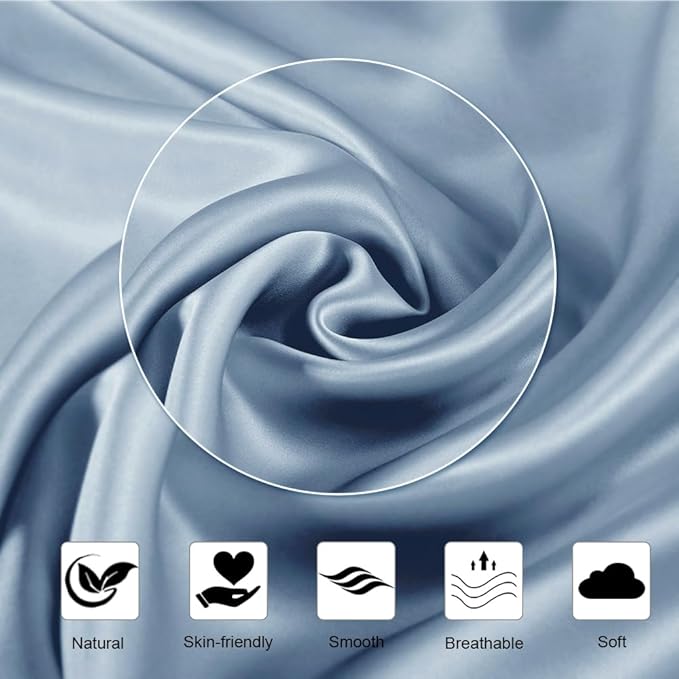 Ravmix Silk Pillow Cases with Zipper, 21momme Mulberry Silk Pillowcase - Image 7