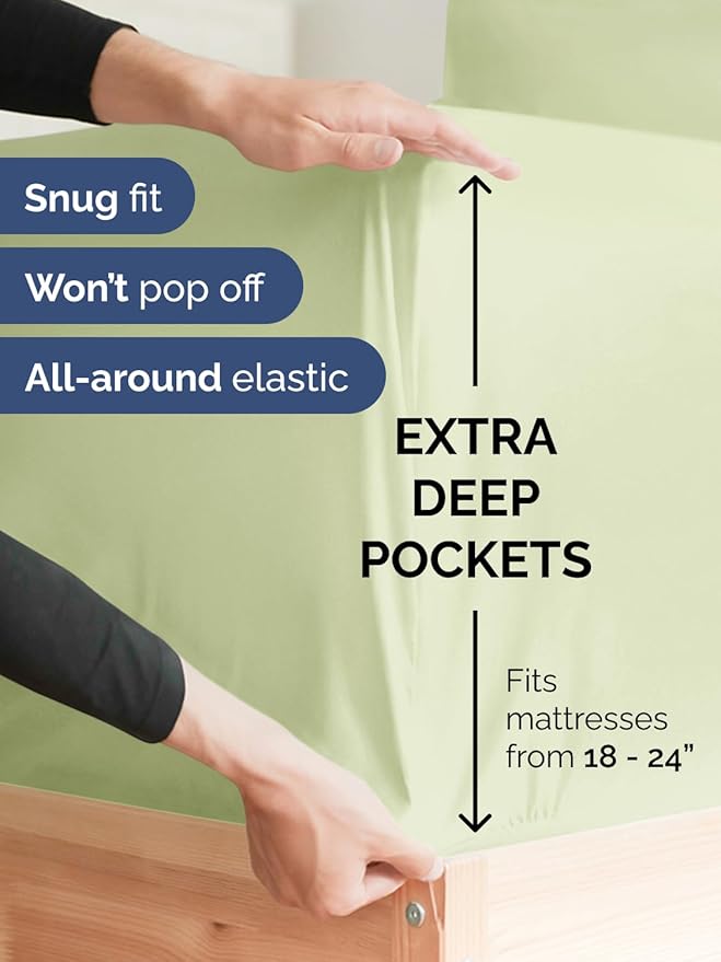 Extra Deep Full Fitted Sheet - Image 2