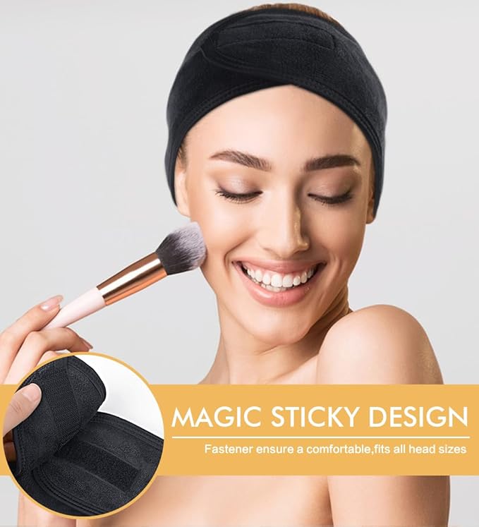 SINLAND Spa Headband for Women Ultra Soft Adjustable Makeup Hair Band - Image 7