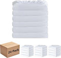 White Bulk Full Fitted Sheet Only Deep Pocket 24 Pack, Quick Sort Bottom Bed by Culve