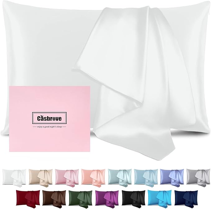 Silk Pillow Cases for Hair and Skin Mulberry Silk Pillowcase Soft Both Sided by Casbrove