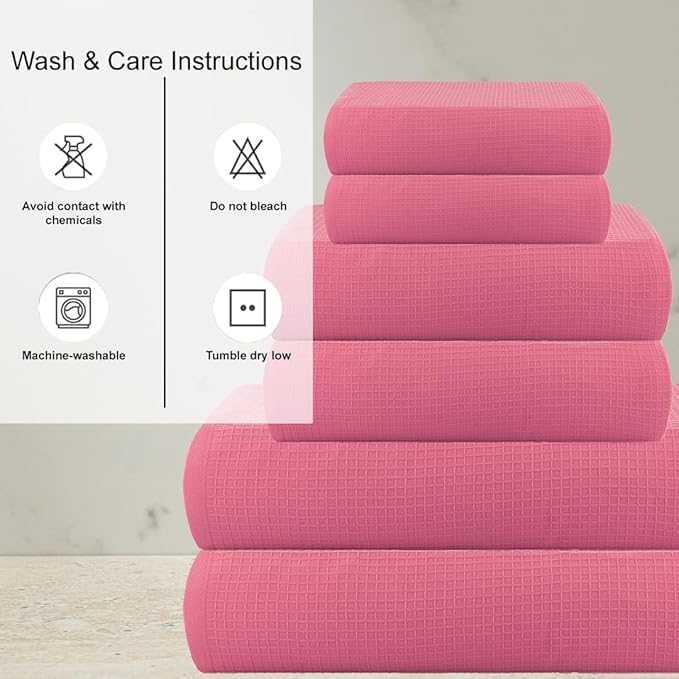 CASA COPENHAGEN Waffle 2Pcs 100% Egyptian Cotton Large Designer Bathsheet - Image 4