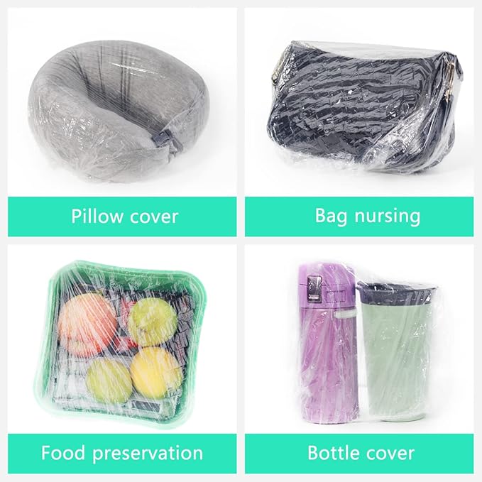Keeygo Disposable Shower Caps 100 PCS Bath Caps Clear Waterproof Plastic Wraps - Image 7