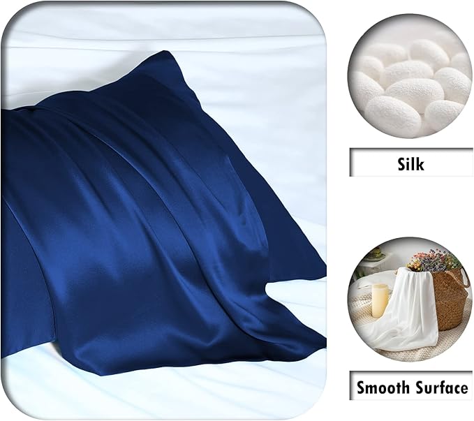 Mulberry Silk Pillowcase for Hair and Skin Standard Size 20"X 26" Pillow Case - Image 2