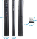 Wireless Presenter Remote, Presentation Clicker with Hyperlink & Volume Remote Control PowerPoint Office Presentation Clicker for Keynote/PPT/Mac/PC/Laptop(Battery Included)