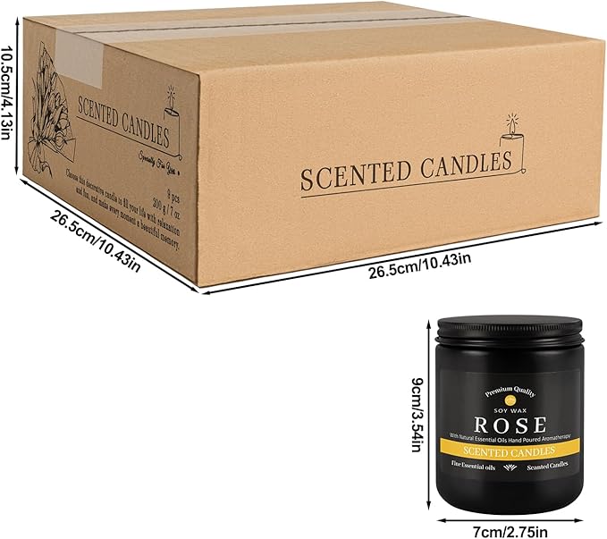 YOROXRG 9Pack Candles for Home Scented, Aromatherapy Candles Gifts Set for Men - Image 6