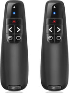 (2 Units) Wireless Presenter Remote, Clicker for Laptop PowerPoint Presentations Pointer, RF Computer Clicker for Presentations Remote, Slideshow/Smartboard/College/Classroom/PPT Clicker