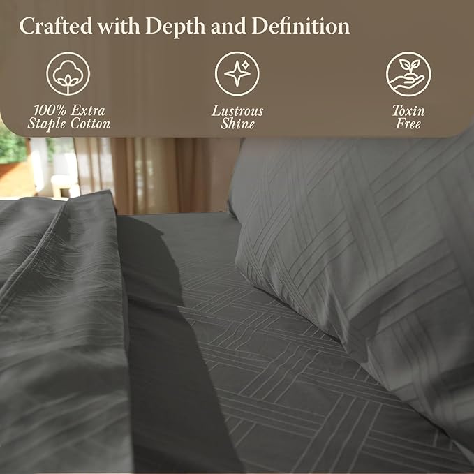 Threadmill Luxury 100% Cotton Queen Bed-Sheets - Image 6
