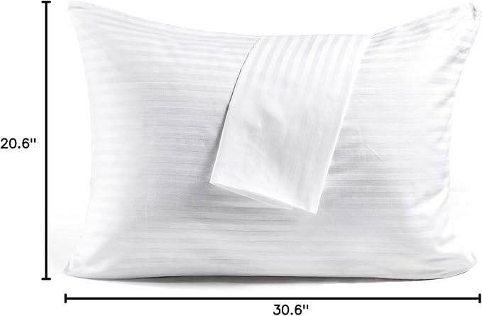 FAUNNA 600TC 100% Cotton Pillow Protectors, Queen Size, 4 Pack, Oeko-TEX - Image 8