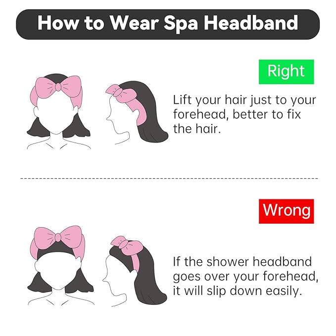 Ondder Spa Headband for Washing Face 8 Pack Aossrted Skincare Headbands for - Image 6