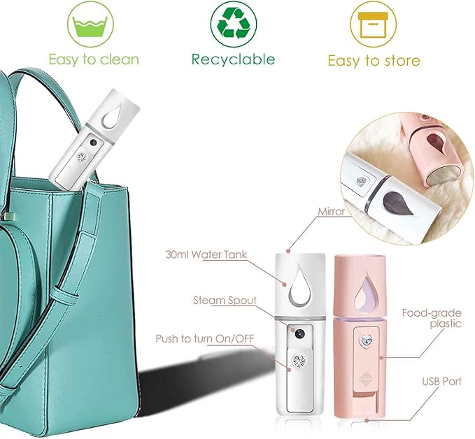 GIVERARE 2 Pack Nano Facial Steamer, Handy Mini Mister - Image 4