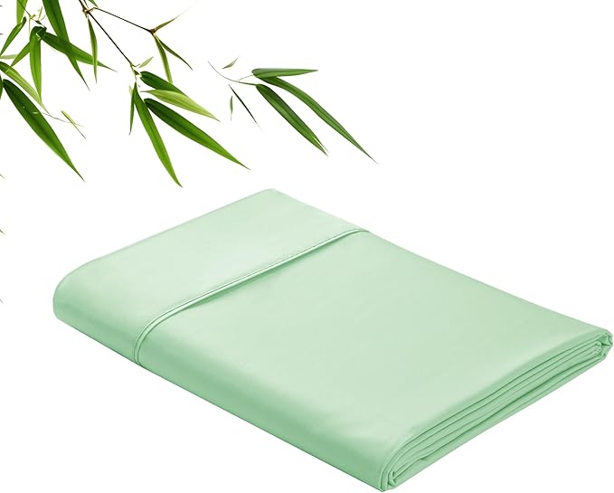 Bamboo Viscose Flat Sheets Only, Sateen Weave Calking Size Flat Sheet Only by ZaizaiHome