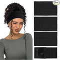 Huachi Black Headbands for Women Wide Headbands for Women Non Slip Thick Womens by Huachi