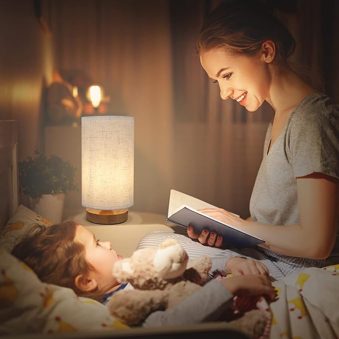 Small Bedside Night Table Lamp for Bedroom, Minimalist Nightstand Lamp - Image 3