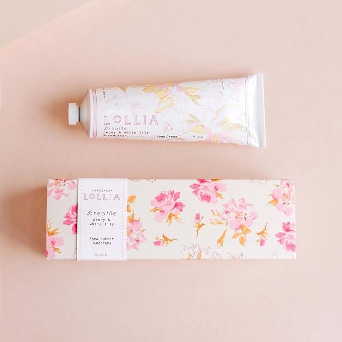 LOLLIA Breath Handcreme, 4 oz, Peony & White Lily Scented Hand Cream - Image 2