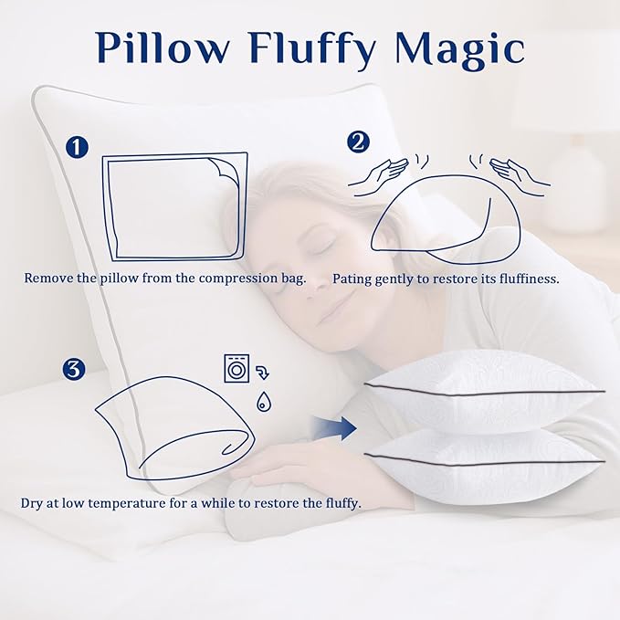 JOLLYVOGUE Euro Pillows for Sleeping, Soft and Supportive Throw Pillows for - Image 6
