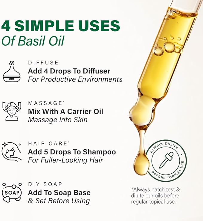 100% Pure Basil Oil - Image 5