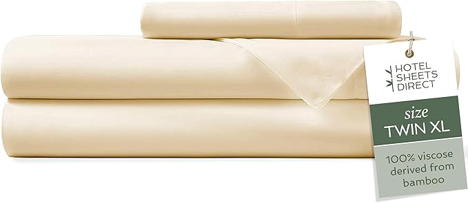 Hotel Sheets Direct 3 Piece Bed Sheet Set Twin XL Size, 100% Viscose Derived by HOTELSHEETSDIRECT