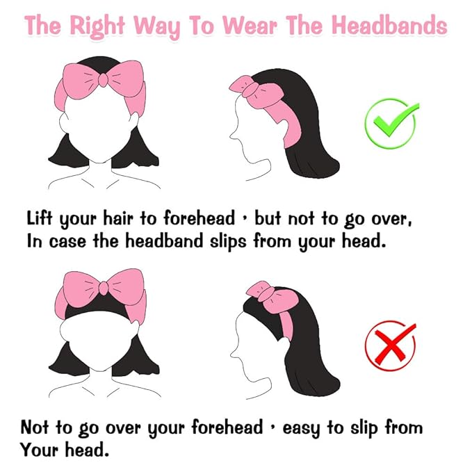 8 Pcs Spa Headbands for Women Facial Makeup Headband Stocking Stuffers For - Image 7