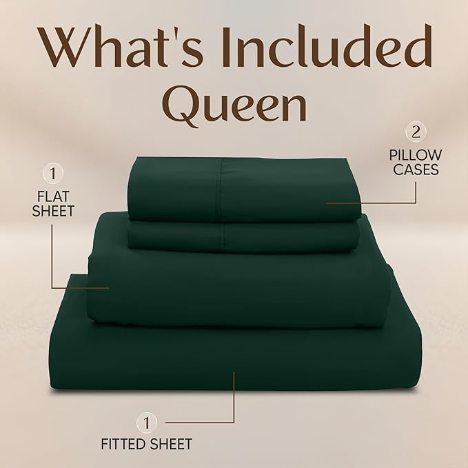 Utopia Bedding Queen Size Sheet Set – 4 Piece Bed Sheets, Soft and Breathable - Image 3
