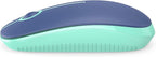 VssoPlor Wireless Mouse, 2.4G Slim Portable Computer Laptop Mouse with Nano Receiver Quiet Silent Optical Mice for Notebook, PC, Laptop, Computer-Blue and Green