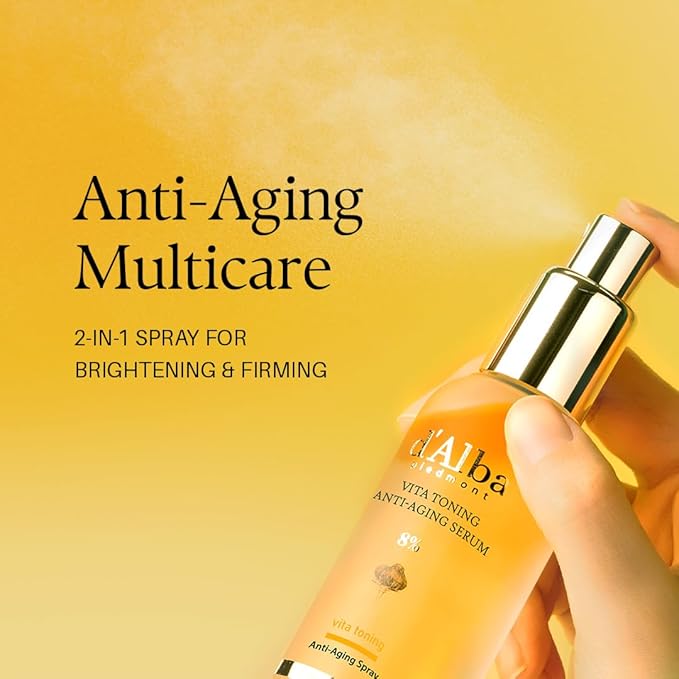 d'alba Piedmont Vita Toning Anti-Aging 8% Spray Serum, Dual-Layer Oil & Serum - Image 3