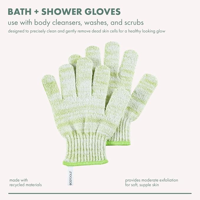 EcoTools Bath + Shower Gloves 6 Pack, Exfoliating Gloves Remove Dead Skin & - Image 3
