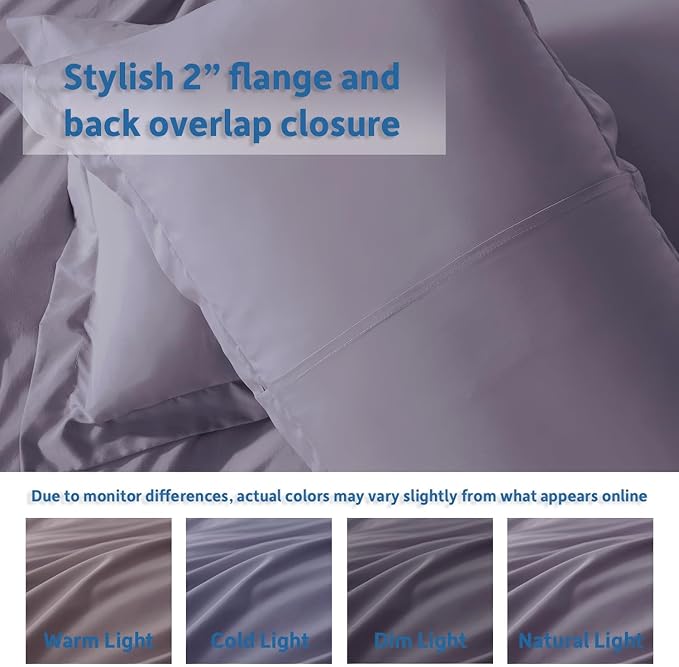 Nestl Grayish Purple Duvet Cover Queen Size - Image 8