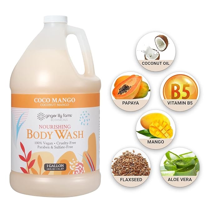Ginger Lily Farms Botanicals Nourishing Body Wash, 100% Vegan & Cruelty-Free - Image 6