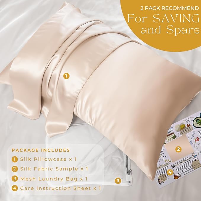 PROMEED 100% Silk Pillowcase for Hair and Skin, Both Sides Grade 6A+ 23mm - Image 7