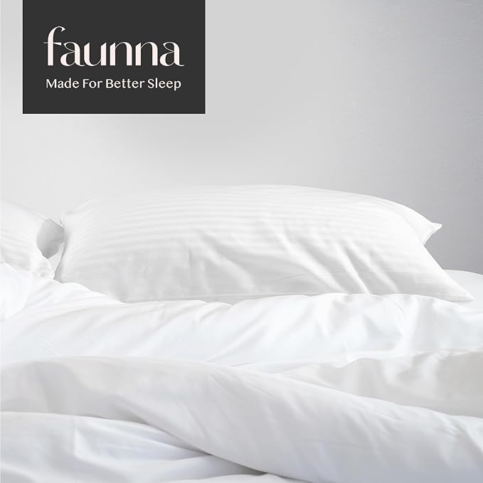 FAUNNA 600TC 100% Cotton Pillow Protectors, Standard Size, 6 Pack, Oeko-TEX - Image 7
