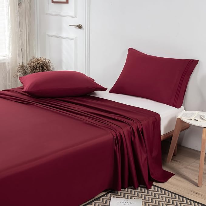 Lirex Flat Sheet, Twin Size Extra Soft Brushed Microfiber 1800 Microfiber Flat - Image 5