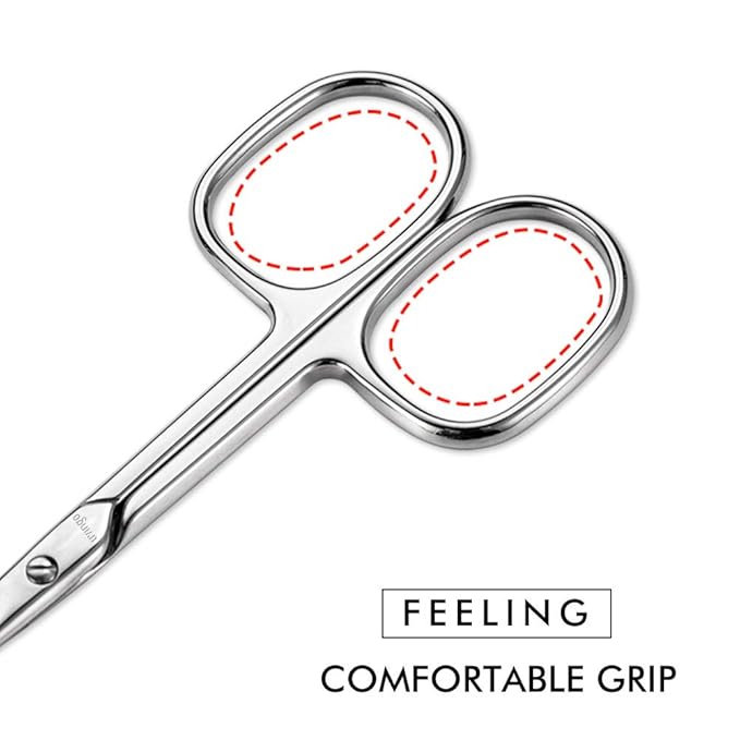 LIVINGO Premium Manicure Nail Scissors, Dry Skin Curved Blade 3.5 inch - Image 5