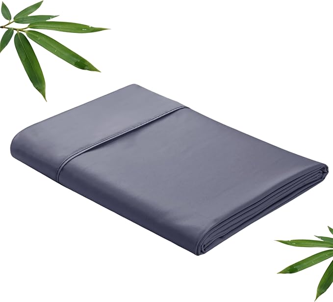 Bamboo Viscose Flat Sheets Only, Sateen Weave Queen Size Flat Sheet Only by ZaizaiHome