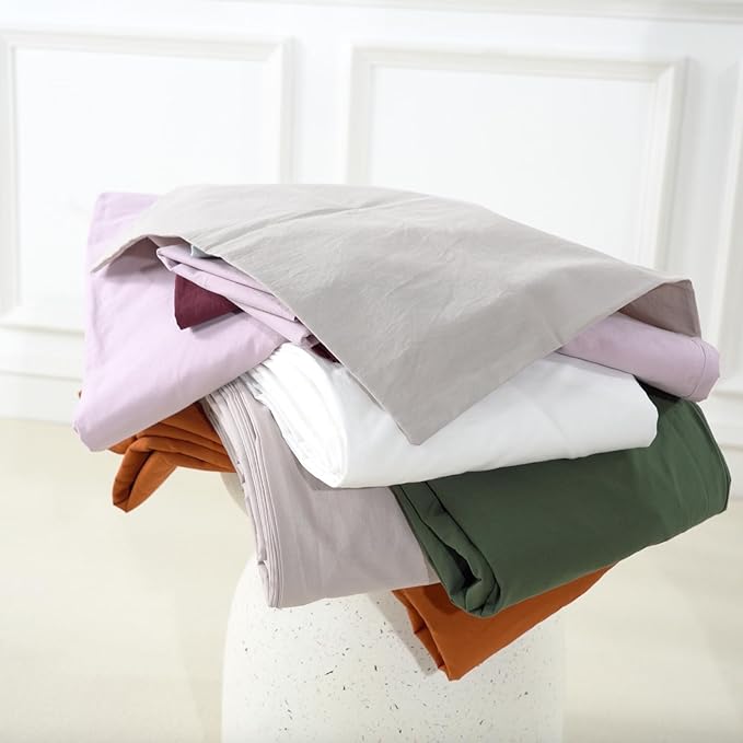 NEXHOME PRO Duvet Cover Set Queen Size Linen Feel Textured Organic Natural 100% - Image 6