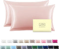 Silk Pillow Cases 2 Pack Soft Breathable and Sliky King Size Pillow Cases Set by Suatien