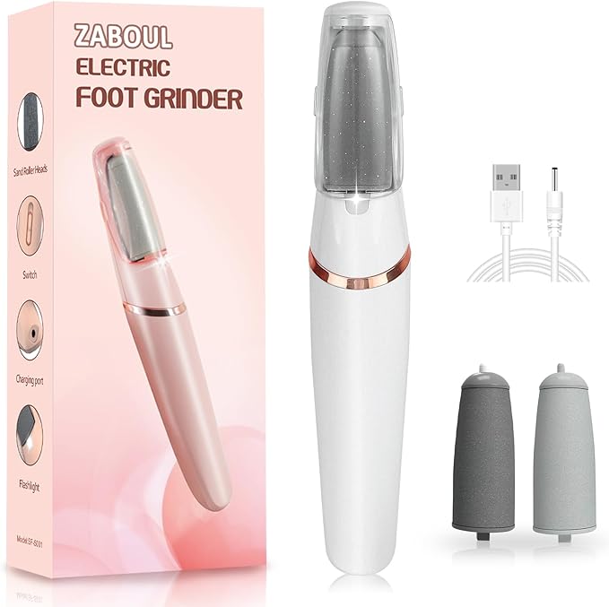 ZABOUL Electric Foot Callus Remover Rechargeable Portable Electric Foot File by ZABOUL