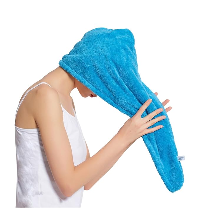 HOPESHINE Women's Soft Shower Hair Towel Twist Hair Turban Wrap Drying Cap - Image 4