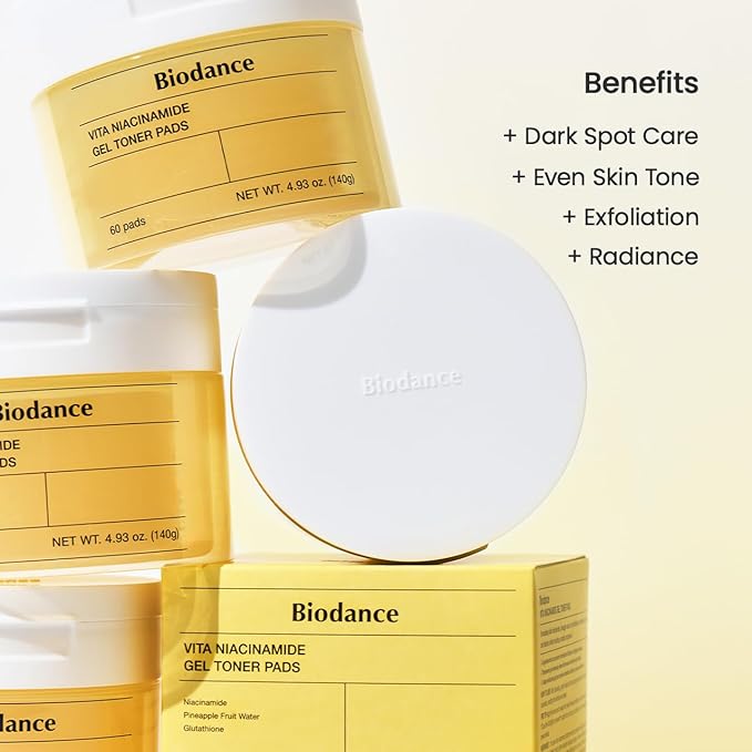 Biodance Vita Niacinamide Gel Toner Pads, Dark Spot Corrector, Evening Skin Tone - Image 4