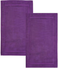 Hawmam Linen Purple Bath Mats, 21 x 34 inches, Banded Design, Highly Absorbent by HawmamLinen
