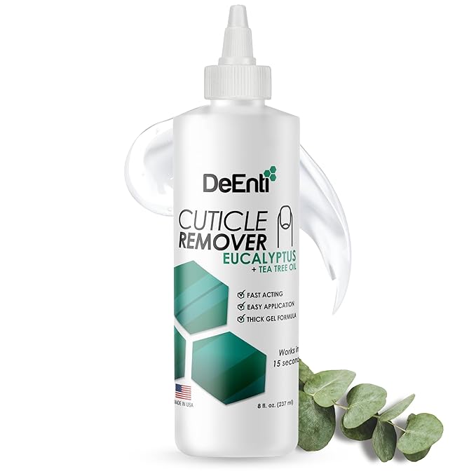 DeEnti Instant Cuticle Remover Gel, Eucalyptus, 8 Oz Bottle, Professional by DeEnti