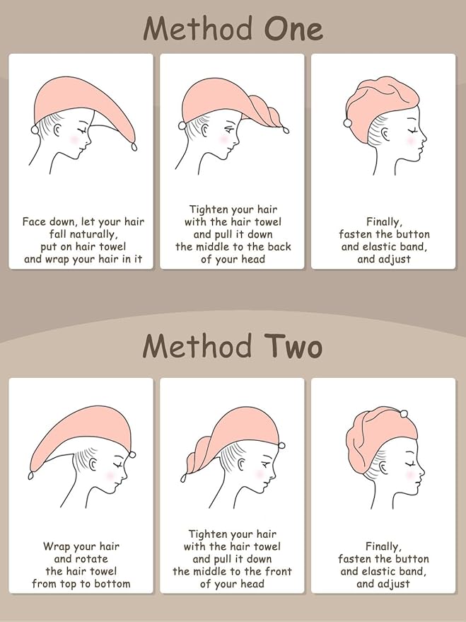 Microfiber Hair Towel Turban 3 Pack | Super Absorbent Quick Drying Hair Wrap - Image 5