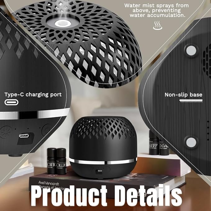 Essential Oil Diffuser 300ml for Home Bedroom, Aromatherapy Oil Diffuser - Image 4